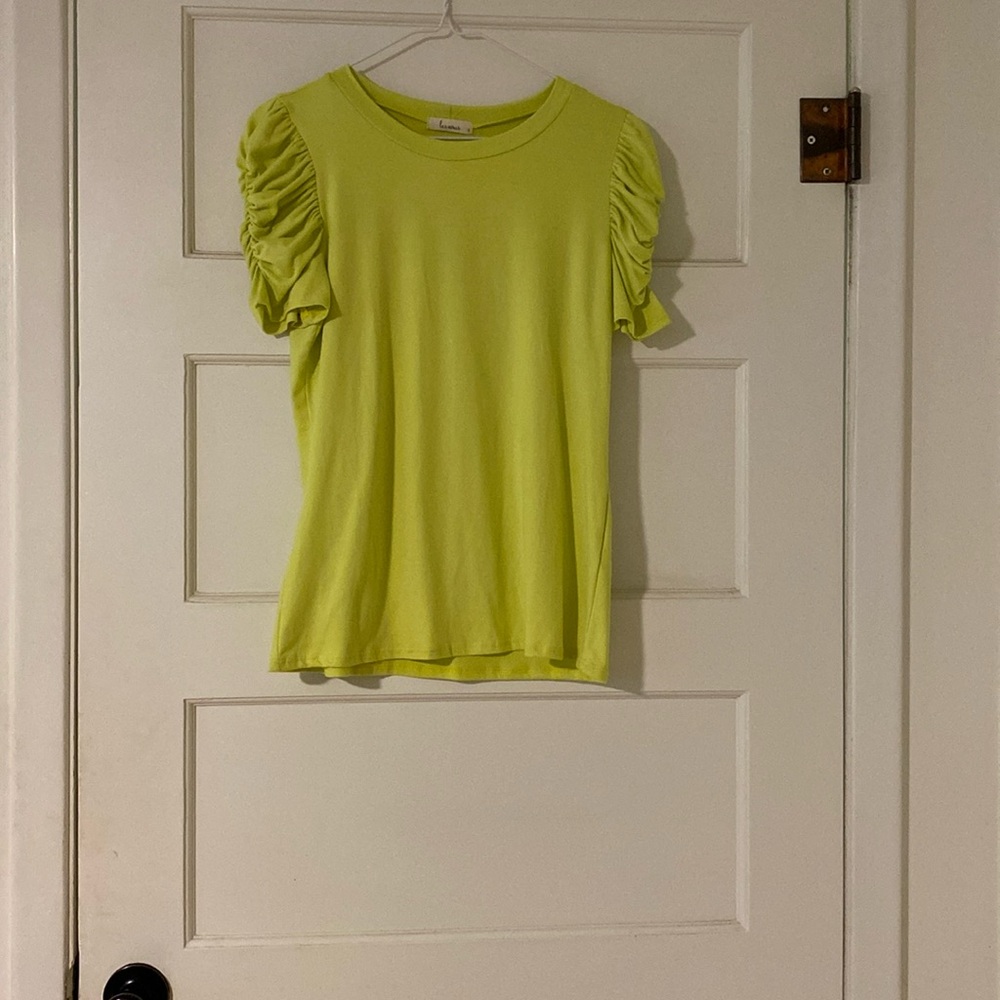 Cute Dressy Neon Yellow Blouse